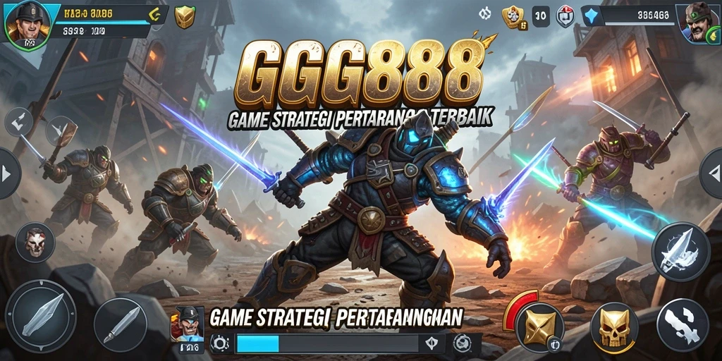Screenshot gameplay GGG888 menampilkan strategis pertempuran menarik.