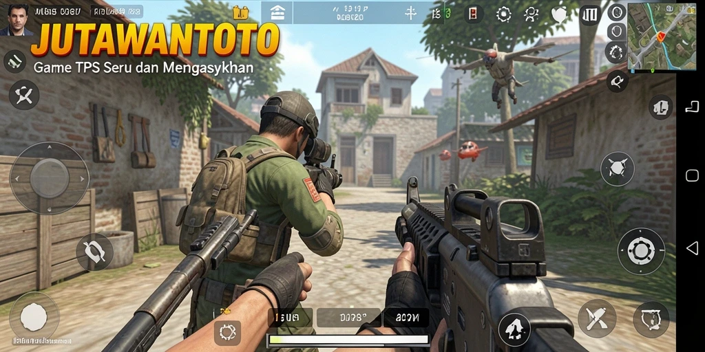 Gameplay seru dalam aksi perang di JUTAWANTOTO.