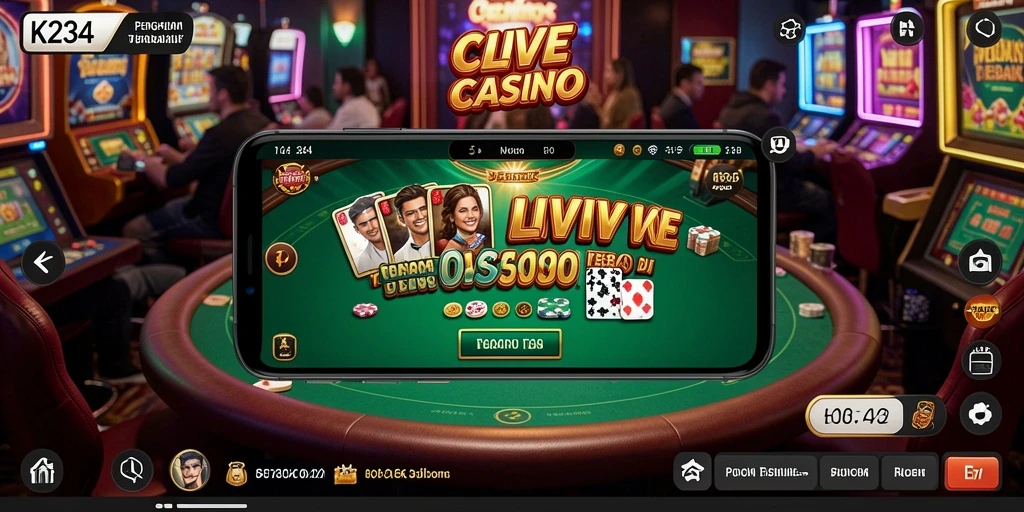 Tampilan gameplay Live Casino yang menarik dan interaktif di K234.
