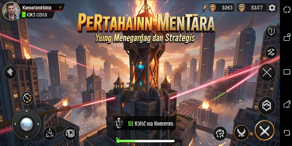 Tangkapan layar K3K3 menampilkan situasi pertahanan menara yang mendebarkan.