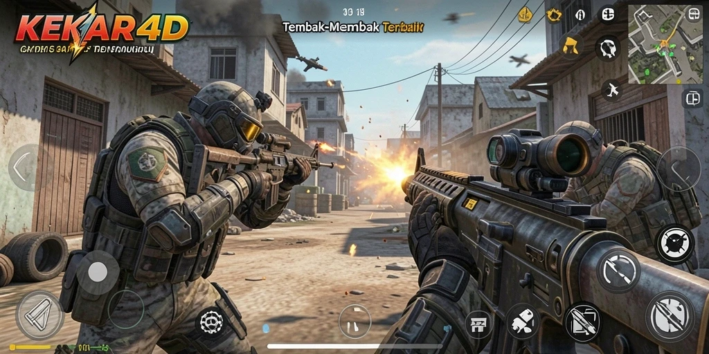 Tangkapan layar gameplay <strong>KEKAR4D</strong> yang menampilkan pertempuran intens antar pemain.