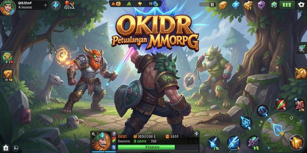 Tampilan gameplay seru di dunia fantasi OKIDR.