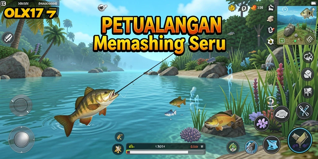 Gameplay OLX17 yang mendebarkan saat memancing di laut.