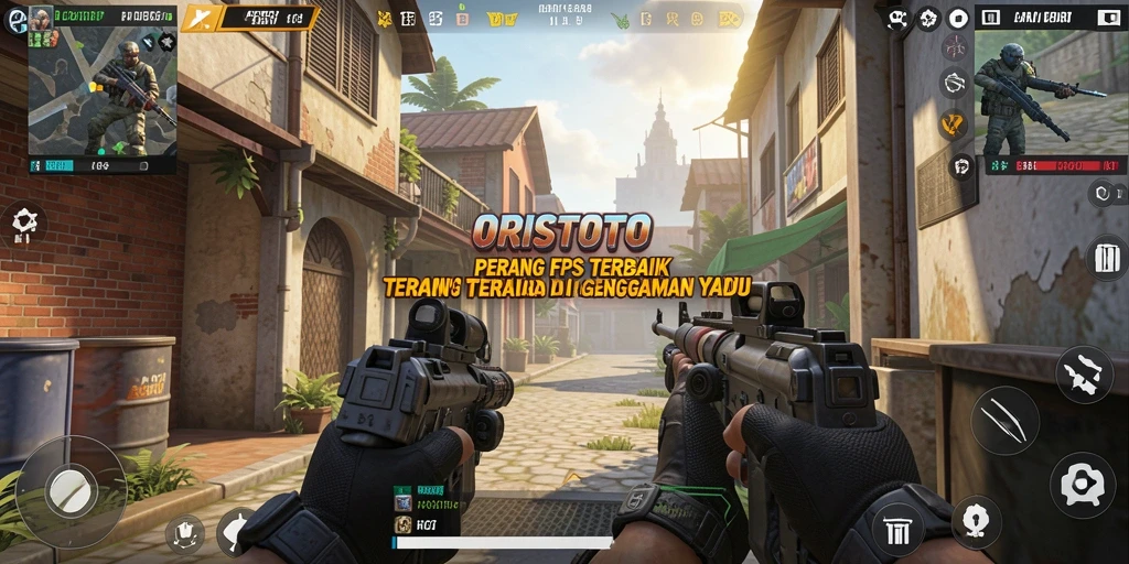 Tangkapan layar dari gameplay intens ORISTOTO yang menampilkan pertempuran mendebarkan.