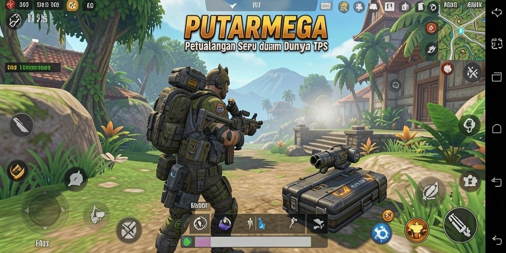 Screenshot PUTARMEGA menampilkan aksi gameplay yang mendebarkan.