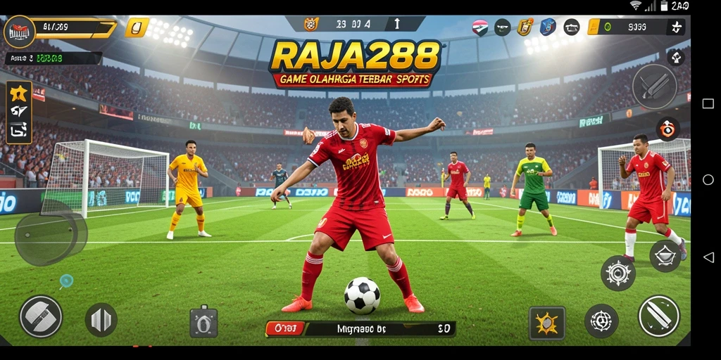 Screenshot RAJA288 menampilkan aksi intens dalam pertandingan olahraga.