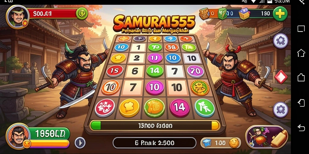 Tampilan gameplay Bingo yang seru dan interaktif di SAMURAI555.