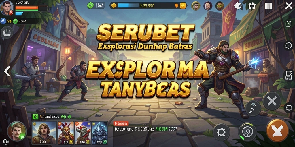 Screenshot gameplay SERUBET yang menampilkan eksplorasi dunia yang luas.