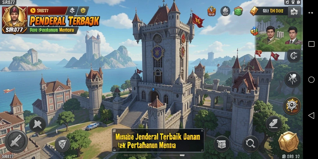 Tangkapan layar menunjukkan gameplay menegangkan Tower Defense di SR877.