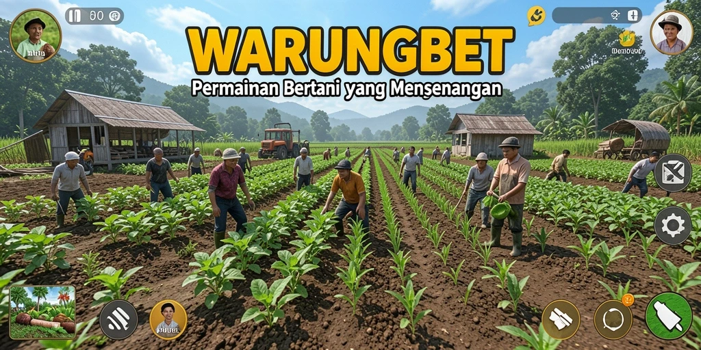 Tangkapan layar menunjukkan aktivitas bertani yang seru di WARUNGBET.